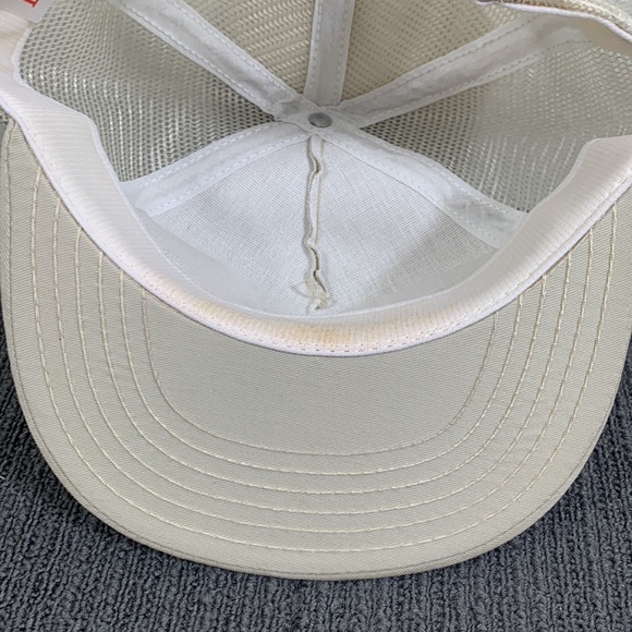 Vintage Pickering Trucker Hat Mens OSFA Tan Cream Mesh Back Snapback P Caps - Picture 10 of 14
